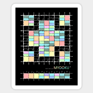 Mydoku_W004_H001_006_F: Sudoku, Sudoku coloring, logic, logic puzzle, holiday puzzle, fun, away from screen Sticker